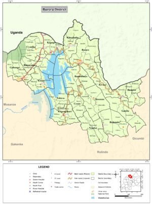 Carte du district de Burera