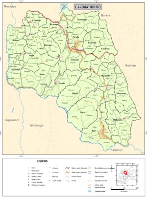Carte du district de Gakenke