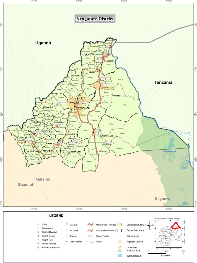 Carte du district de Gakenke.