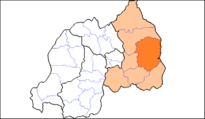 Carte de localisation du district de Kayonza.