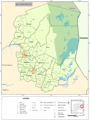 Carte du district de Kayonza