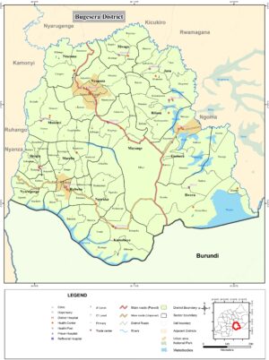 Carte du district de Bugesera
