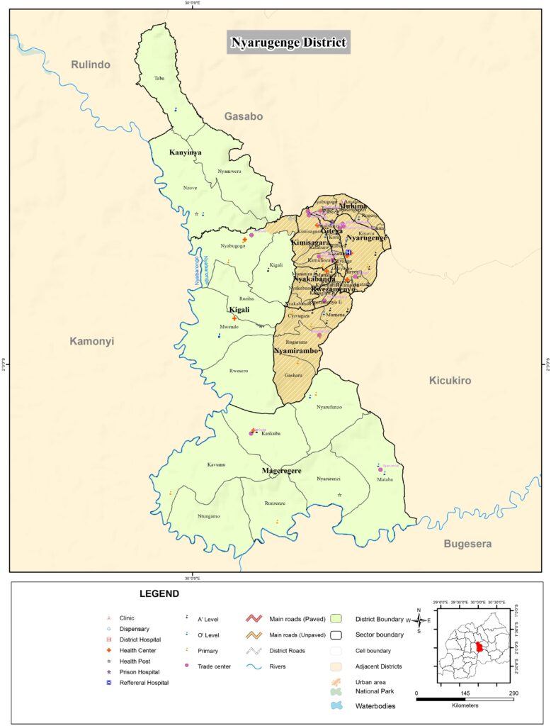 Carte du district de Nyarugenge.