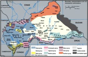 Carte ethnique de la République centrafricaine