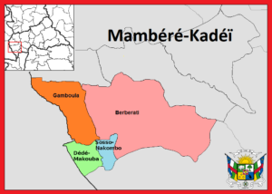 Carte de la préfecture de Mambéré-Kadéï