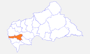 Carte de localisation de la préfecture de Mambéré.