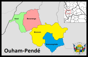 Carte de la préfecture de l’Ouham-Pendé