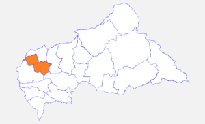 Carte de localisation de la préfecture de l'Ouham-Pendé.