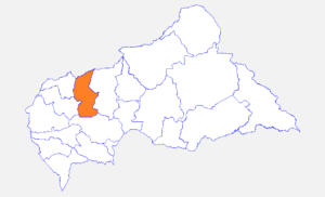 Carte de localisation de la préfecture de l'Ouham.