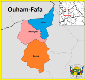Carte de la préfecture de l’Ouham-Fafa