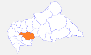 Carte de localisation de la préfecture de l'Ombella-M'Poko.