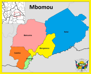 Carte de la préfecture du Mbomou
