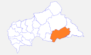 Carte de localisation de la préfecture du Mbomou.
