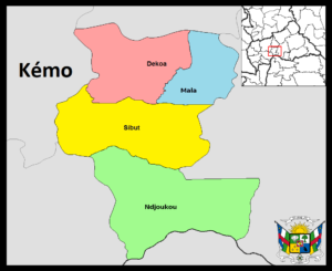 Carte de la préfecture de la Kémo