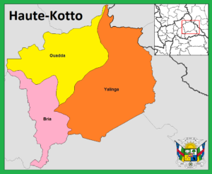 Carte de la préfecture de la Haute-Kotto