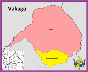 Carte de la préfecture de la Vakaga