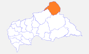 Carte de localisation de la préfecture de la Vakaga.