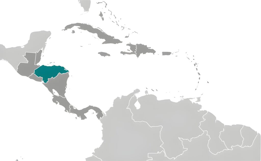 Carte de localisation du Honduras