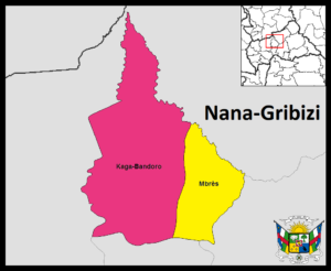 Carte de la préfecture de Nana-Gribizi