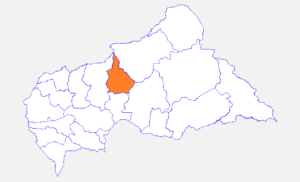 Carte de localisation de la préfecture de Nana-Gribizi.