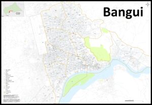 Carte de Bangui.