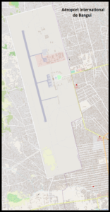 Plan de l'aéroport international de Bangui.