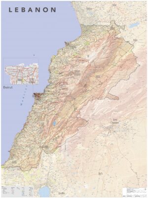 Carte physique du Liban