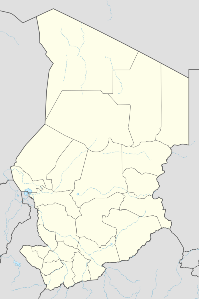 Carte vierge du Tchad.