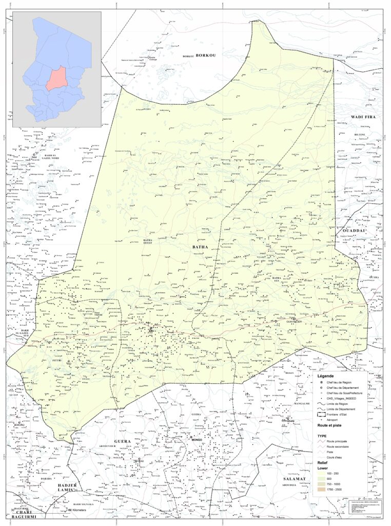 Carte de la province du Batha.