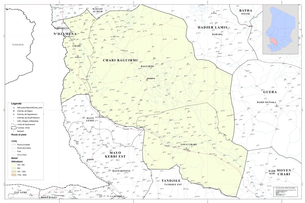 Carte de la province du Chari-Baguirmi.