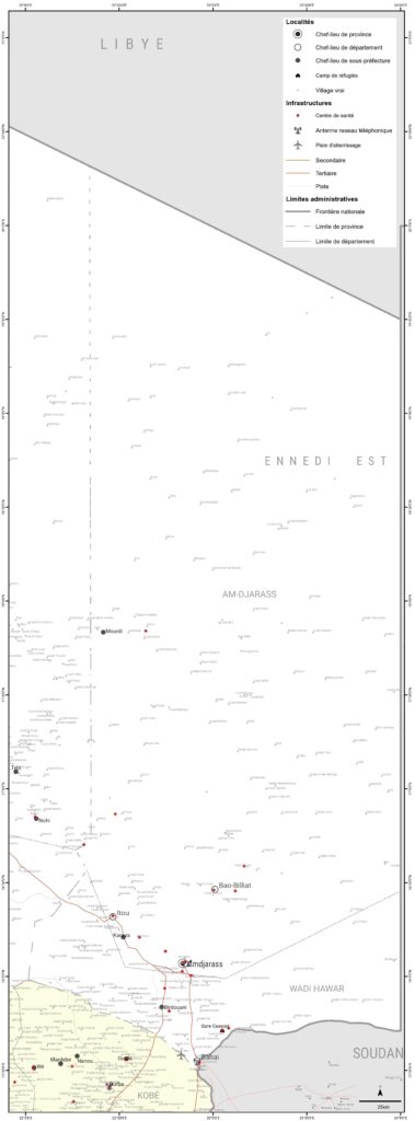 Carte de la province de l'Ennedi Est.