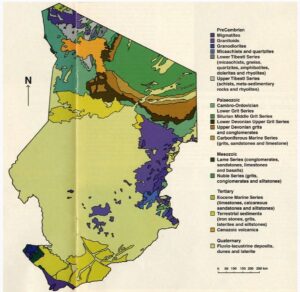 Carte géologique du Tchad