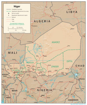 Carte physique du Niger