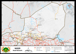 Carte routière du Niger