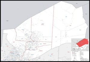 Carte de la de la région d’Agadez