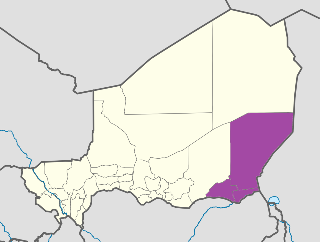 Carte de la région de Diffa