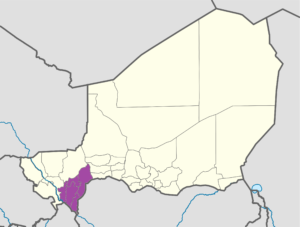 Carte de localisation de la région de Dosso.