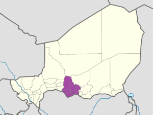 Carte de localisation de la région de Maradi.