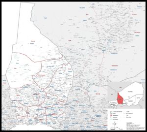 Carte de la région de Tahoua
