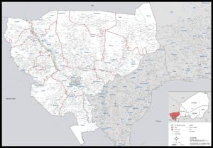 Carte de la région de Tillabéri