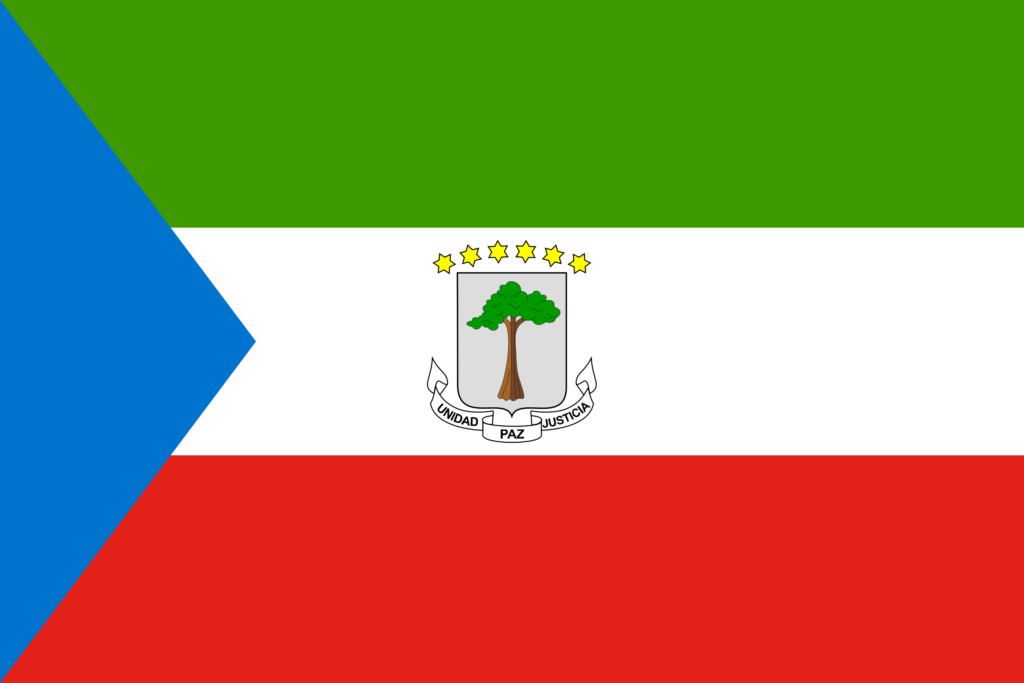 Drapeau de la Guinée équatoriale.