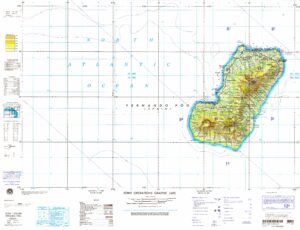 Carte topographique de l'île de Bioko.