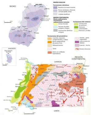 Carte géologique de la Guinée équatoriale