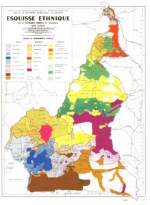 Carte ethnique du Cameroun.