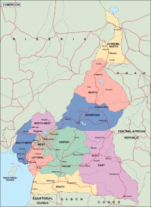 Carte politique du Cameroun