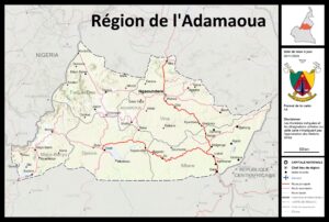 Carte de la région de l’Adamaoua