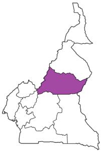 Carte de localisation de la région de l'Adamaoua au Cameroun.