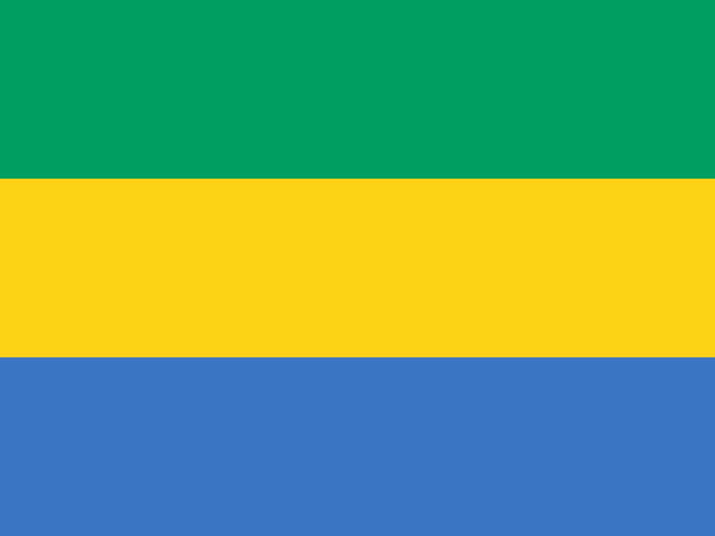 Drapeau du Gabon.