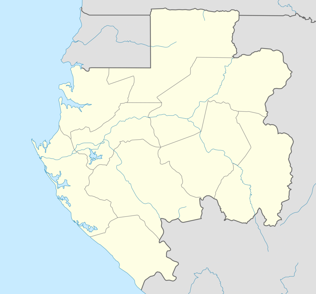 Carte vierge du Gabon.