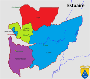 Carte de la province de l’Estuaire, Gabon